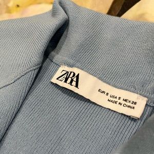 Baby blue Zara button down shirt